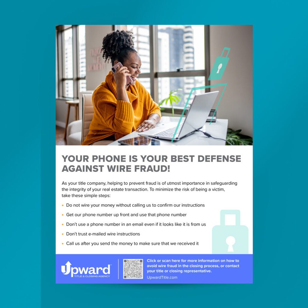 Flyer thumbnail with a woman speaking on the phone