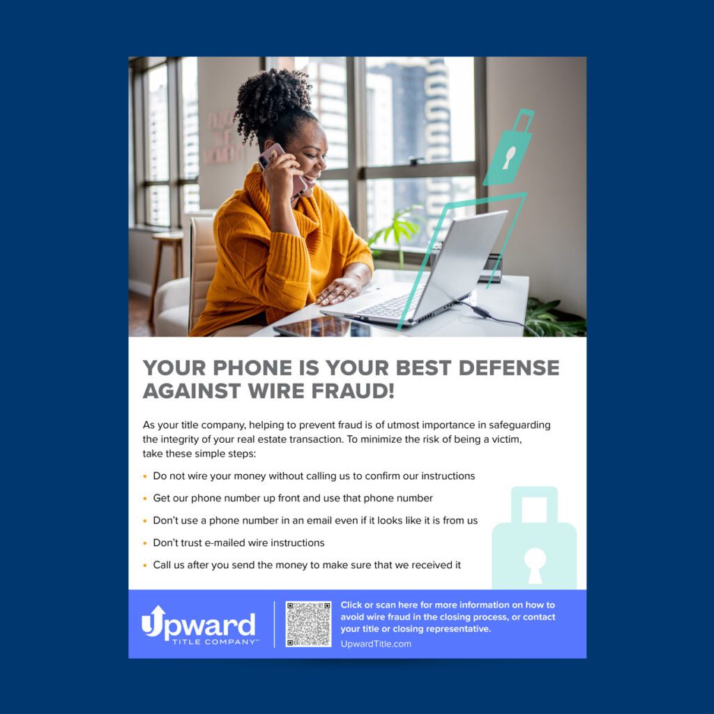 Flyer thumbnail with a woman speaking on the phone