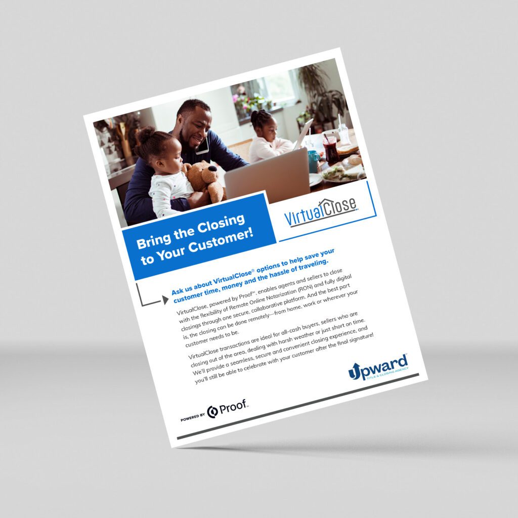 Thumbnail image of a Flyer featuring a photo of a father on a smartphone looking at a laptop