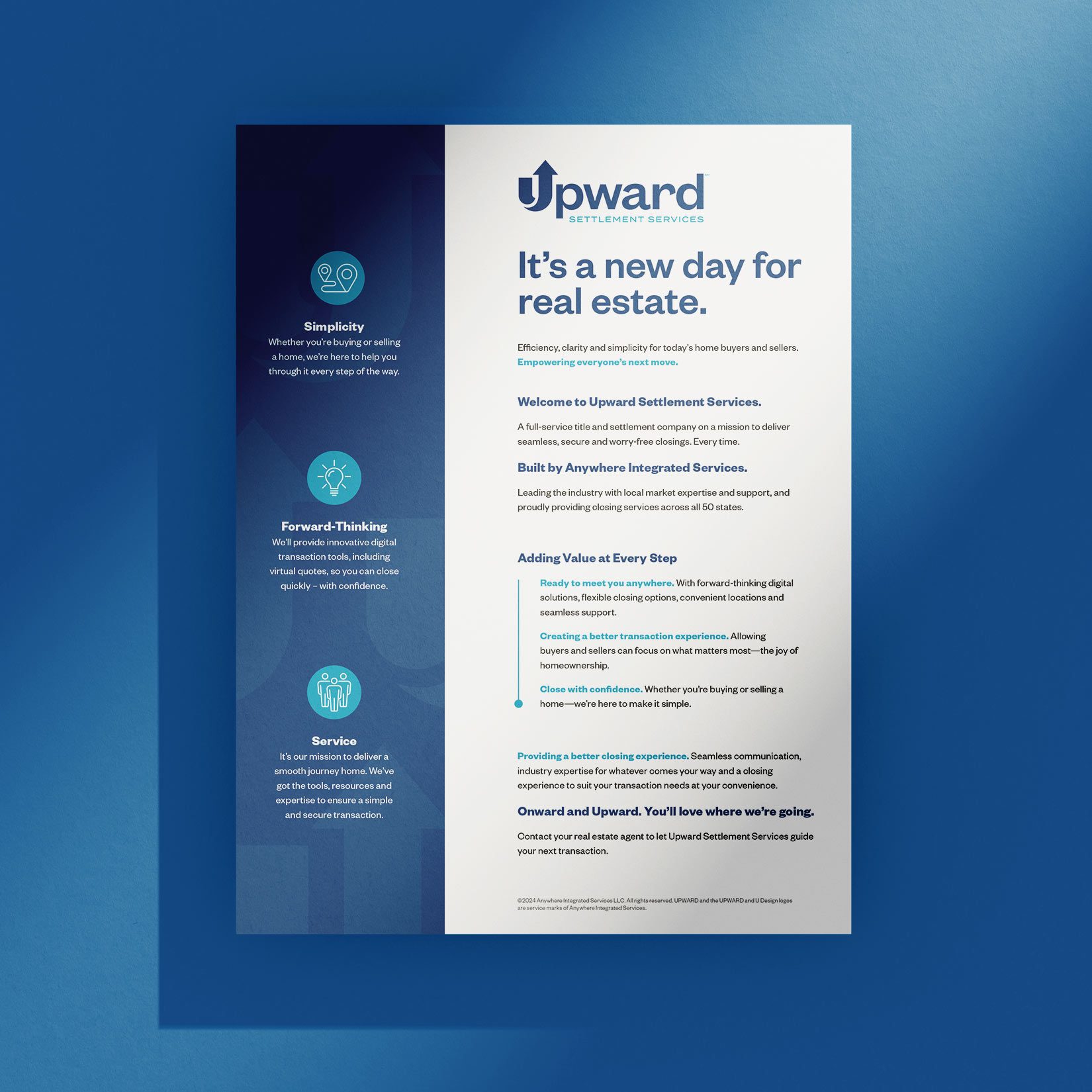 Upward Title & Closing flyer featuring the superior services and expertise of our team.