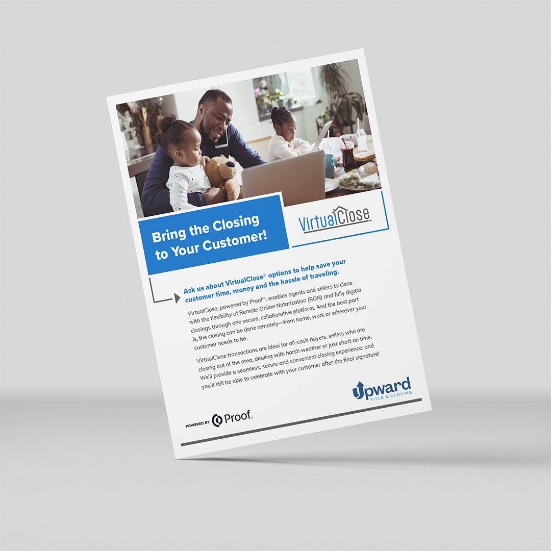 An overview of the VirtualClose program for remote, digital closings for sellers and all-cash buyers.
