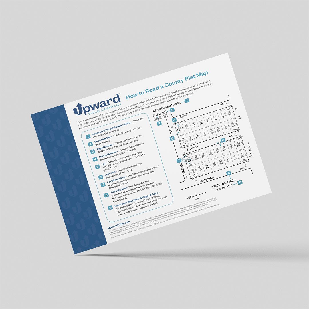 A flyer defining items used on a plat map.