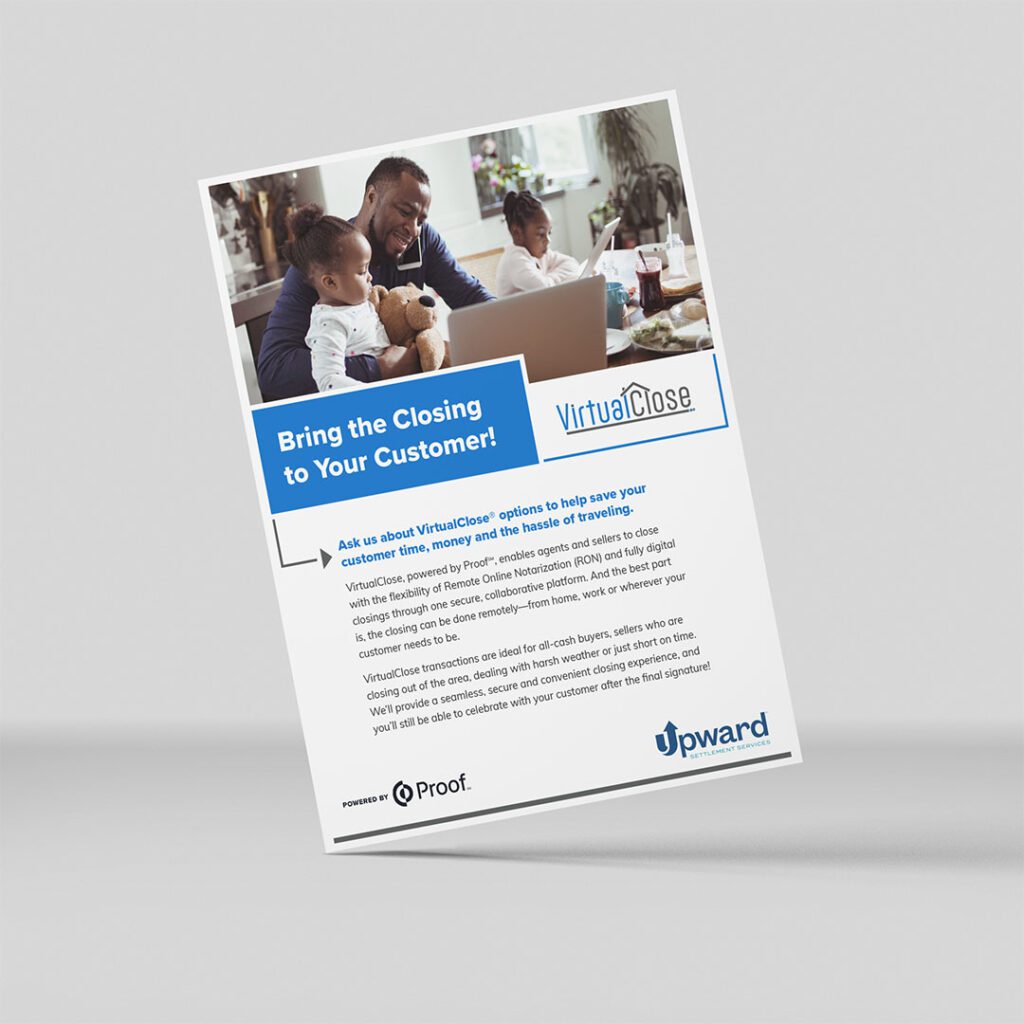 An overview of the VirtualClose program for remote, digital closings for sellers and all-cash buyers.